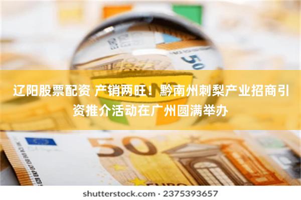 辽阳股票配资 产销两旺！黔南州刺梨产业招商引资推介活动在广州圆满举办