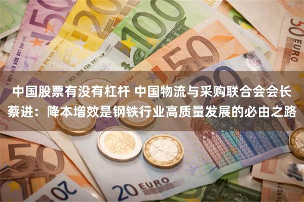 中国股票有没有杠杆 中国物流与采购联合会会长蔡进：降本增效是钢铁行业高质量发展的必由之路